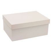Darčeková krabica s vekom 350x250x150/40 mm, sivá